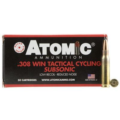 Atomic Ammo Subsonic 308 Winchester 260 Grain SP R