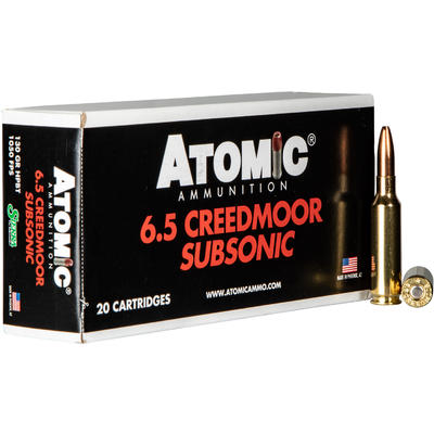 Atomic Ammo Subsonic 6.5 Creedmoor 130 Grain Sierr