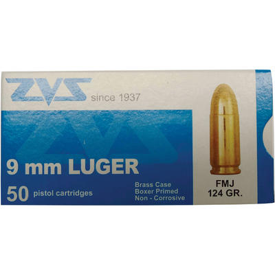Century Ammo New 9mm 124 Grain FMJ 50 Rounds [AM19