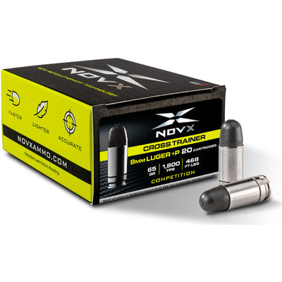 NovX Ammo 9mm+P 65 Grain Copper Polymer 20 Rounds