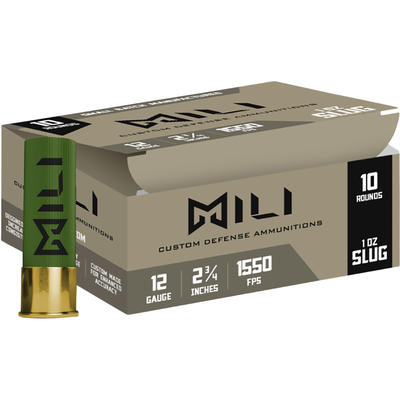 Mili Ammo Shotshells 12 Gauge 2.75in 1oz Rifled Sl