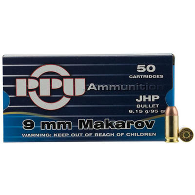 Prvi Partizan PPU Ammo 9x18mm Makarov 93 Grain JHP