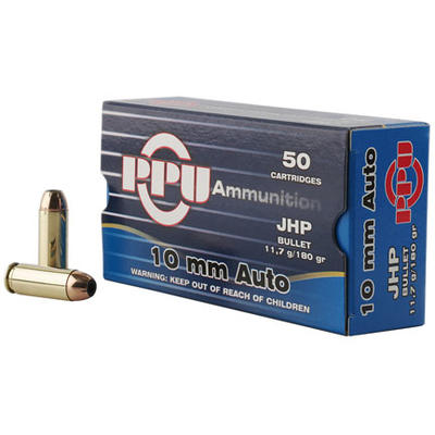 Prvi Partizan PPU Ammo 10mm 180 Grain JHP 50 Round
