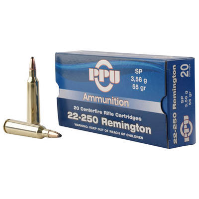 Prvi Partizan PPU Ammo 22-250 Remington 55 Grain S