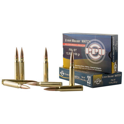 Prvi Partizan PPU Ammo 8mm Mauser 198 Grain FMJ 20