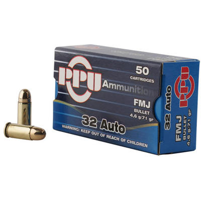 Prvi Partizan PPU Ammo 32 ACP 71 Grain FMJ 50 Roun