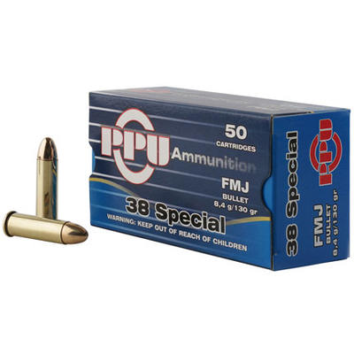 Prvi Partizan PPU Ammo 38 Special 130 Grain FMJ 50