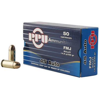 Prvi Partizan PPU Ammo 45 ACP 230 Grain FMJ 50 Rou Prvi Partizan PPU Ammo 45 ACP 230 Grain FMJ 50 Rou