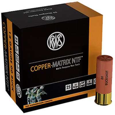 Ruag Shotshells Copper Matrix NTF 00 Buck 12 Gauge