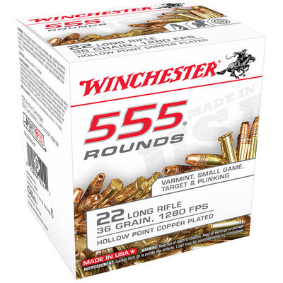 Winchester Rimfire Ammo 555 .22 Long Rifle (LR) 36