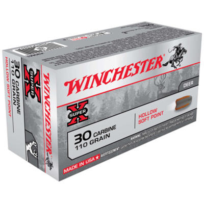 Winchester Ammo Super-X 30 Carbine 110 Grain Hollo