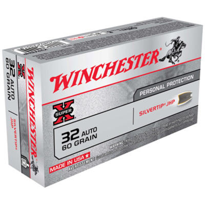 Winchester Ammo Super-X 32 ACP 60 Grain Silvertip