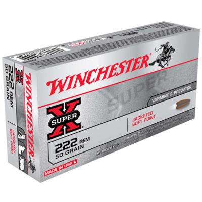 Winchester Ammo Super-X 222 Remington 50 Grain PSP