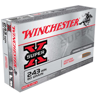 Winchester Ammo Super-X 243 Winchester 80 Grain PS