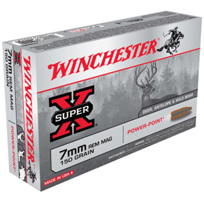 Winchester Ammo Super-X 7mm Magnum 150 Grain Power