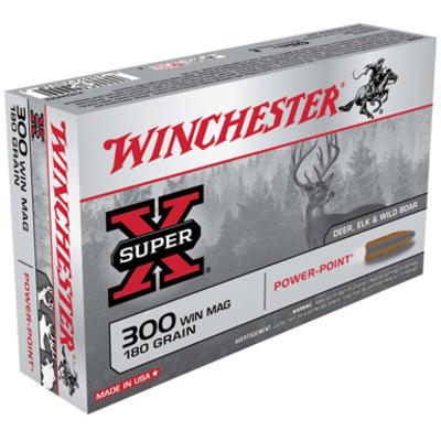 Winchester Ammo Super-X 300 Win Mag 180 Grain Powe