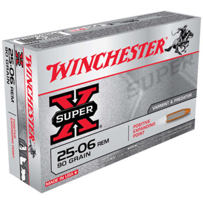 Winchester Ammo Super-X 25-06 Remington 90 Grain E