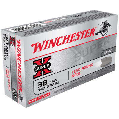 Winchester Ammo Super-X 38 S&W 145 Grain LRN 5