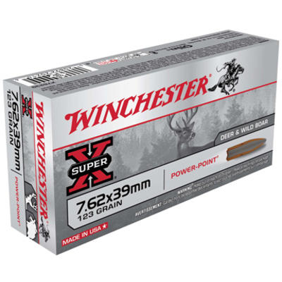 Winchester Ammo Super-X AK-47 7.62x39mm 123 Grain Winchester Ammo Super-X AK-47 7.62x39mm 123 Grain