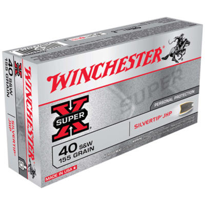 Winchester Ammo Super-X 40 S&W 155 Grain Silve