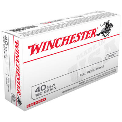 Winchester Ammo Best Value 40 S&W 180 Grain FM