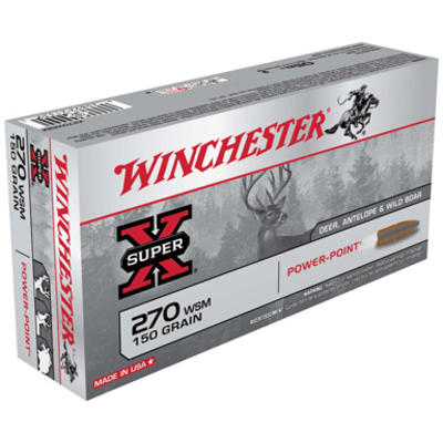 Winchester Ammo Super-X 270 WSM 150 Grain Power-Po