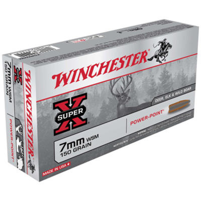 Winchester Ammo Super-X 7mm WSM 150 Grain Power-Po Winchester Ammo Super-X 7mm WSM 150 Grain Power-Po