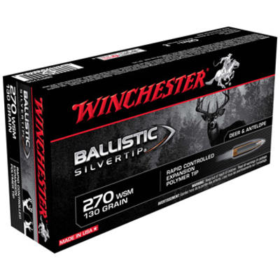 Winchester Ammo Supreme 270 WSM 130 Grain Silverti