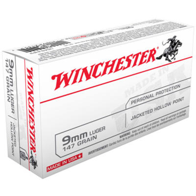 Winchester Ammo Best Value 9mm 147 Grain JHP 50 Ro