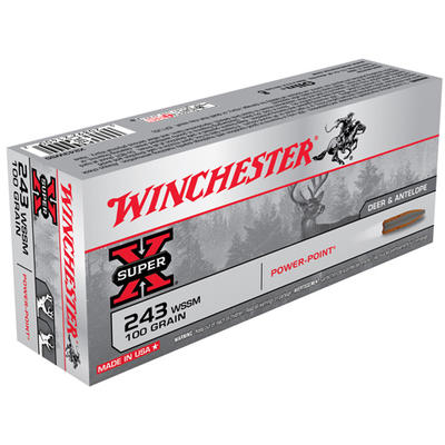 Winchester Ammo Super-X 243 WSSM 100 Grain Power-P