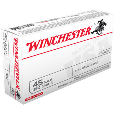 Winchester Ammo Best Value 45 GAP 230 Grain FMJ 50
