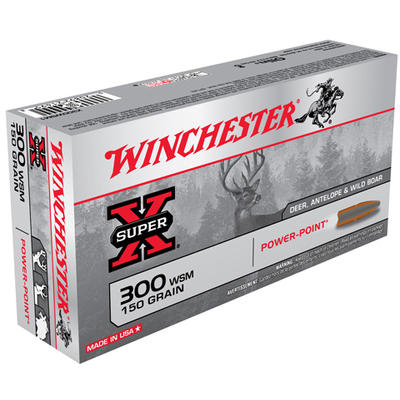 Winchester Ammo Super-X 300 WSM 150 Grain Power-Po Winchester Ammo Super-X 300 WSM 150 Grain Power-Po