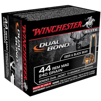 Winchester Ammo Elite Dual Bond 44 Magnum JHP 240