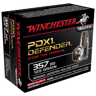 Winchester Ammo Elite PDX1 Defender 357 Sig Bonded