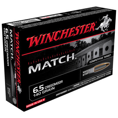 Winchester Ammo Match 6.5 Creedmoor 140 Grain BTHP