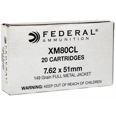 Federal Ammo XM 7.62x51mm (7.62 NATO) 149 Grain FM