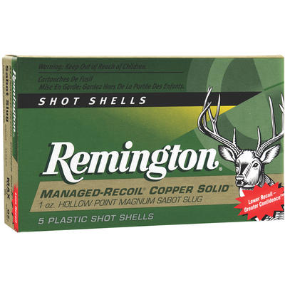 Remington Shotshells Copper Slug 12 Gauge 2.75in 1
