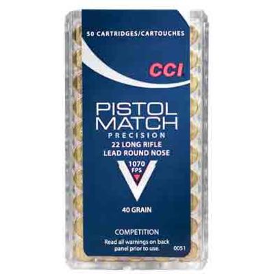 CCI Rimfire Ammo Competition Pistol Match .22 Long