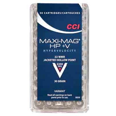 CCI Rimfire Ammo Maxi Magnum HP +V .22 Magnum (WMR