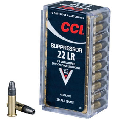 CCI Rimfire Ammo Suppressor .22 Long Rifle (LR) Su CCI Rimfire Ammo Suppressor .22 Long Rifle (LR) Su