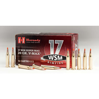 Hornady Rimfire Ammo 17 Win Super Magnum 20 Grain
