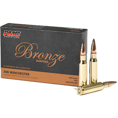PMC Ammo Bronze 308 Winchester 150 Grain PSP 20 Ro