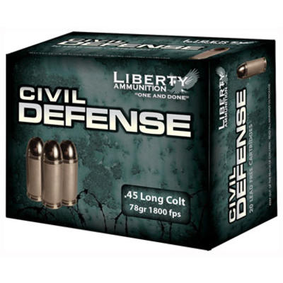 Liberty Ammo Civil Defense 45 Colt (LC) 78 Grain L