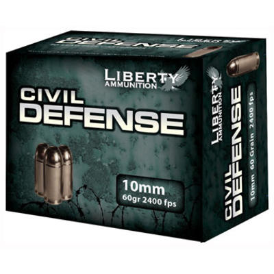Liberty Ammo Civil Defense 10mm 60 Grain LF Fragme