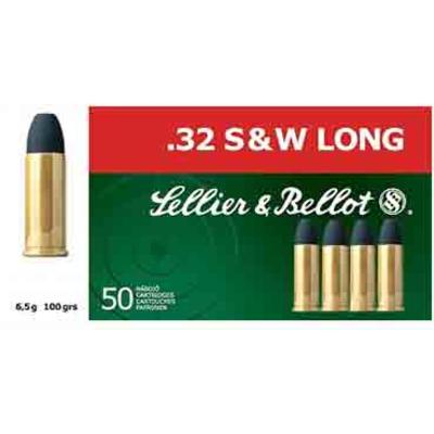 Sellier & Bellot Ammo 32 S&W LRN 100 Grain