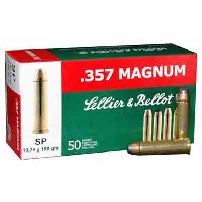 Sellier & Bellot Ammo 357 Magnum 158 Grain SP
