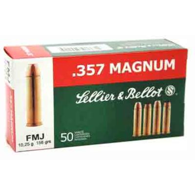 Sellier & Bellot Ammo 357 Magnum 158 Grain FMJ