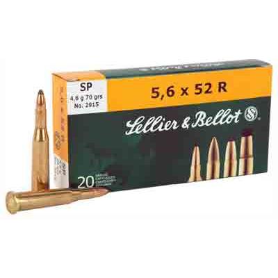 Sellier & Bellot Ammo 5.6mmX52R SP 70 Grain 20