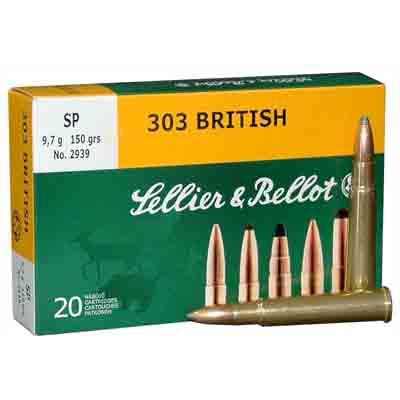 Sellier & Bellot Ammo 303 British SP 150 Grain