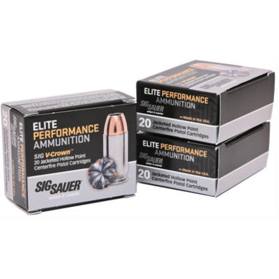 Sig Sauer Ammo Elite V-Crown 40 S&W JHP 165 Gr